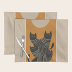 Abstract Black Cats Placemat Gallery Image 1