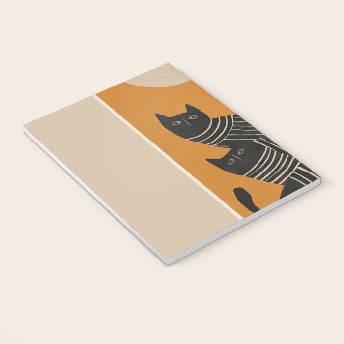 Abstract Black Cats Notebook Gallery Image 3