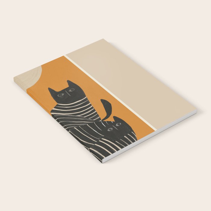 Abstract Black Cats Notebook Gallery Image 1