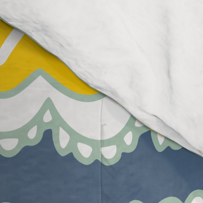 HoHoHo Cheerful little Christmas Illustration mint Comforter Gallery Image 4
