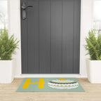 HoHoHo Cheerful little Christmas Illustration mint Welcome Mat Gallery Image 3