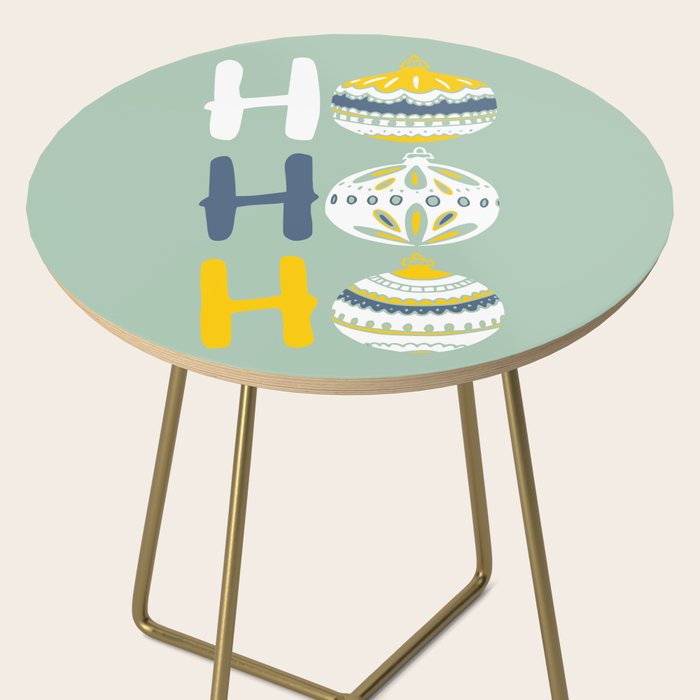 HoHoHo Cheerful little Christmas Illustration mint Side Table Gallery Image 2