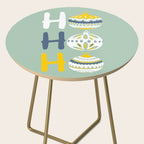 HoHoHo Cheerful little Christmas Illustration mint Side Table Gallery Image 2