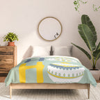 HoHoHo Cheerful little Christmas Illustration mint Comforter Gallery Image 3