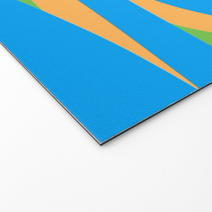 Pop Swirl Wavy Abstract Pattern Bright Blue Green Mustard Pink Welcome Mat Gallery Image 2