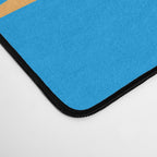 Pop Swirl Wavy Abstract Pattern Bright Blue Green Mustard Pink Desk Mat Gallery Image 4