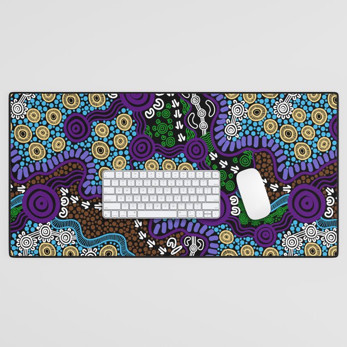 Authentic Aboriginal Art - Untitled Desk Mat Gallery Image 1