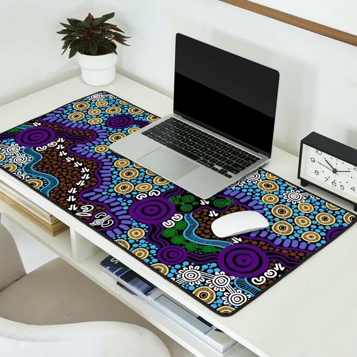 Authentic Aboriginal Art - Untitled Desk Mat Gallery Image 2