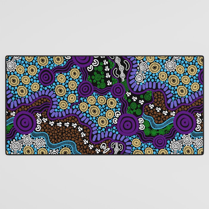 Authentic Aboriginal Art - Untitled Desk Mat Gallery Image 3