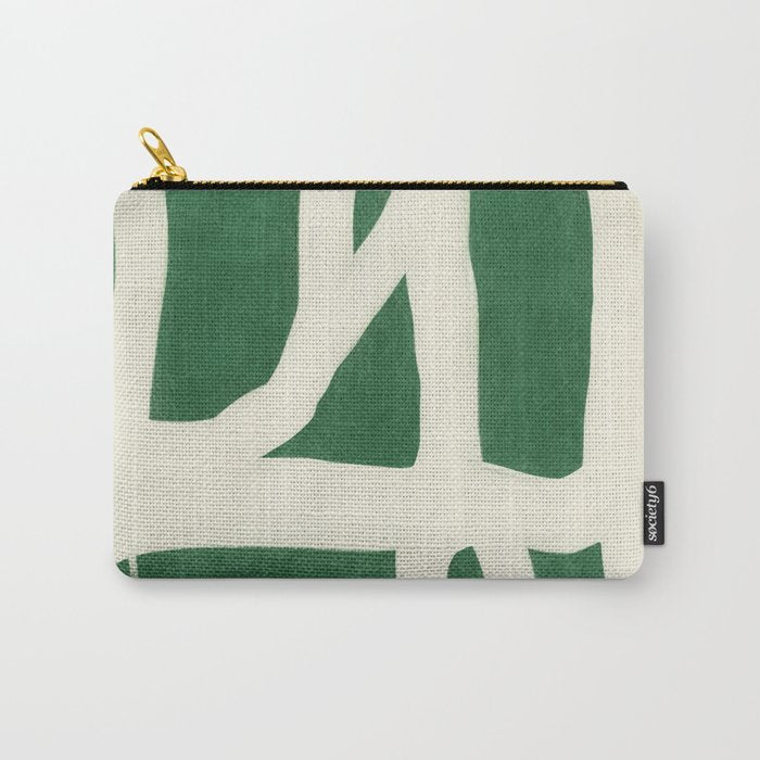Green White Movement  Carry All Pouch Gallery Image 1