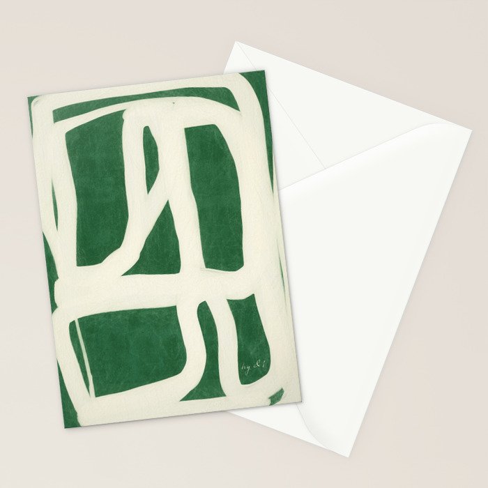 Green White Movement  Stationery Card Gallery Image 2