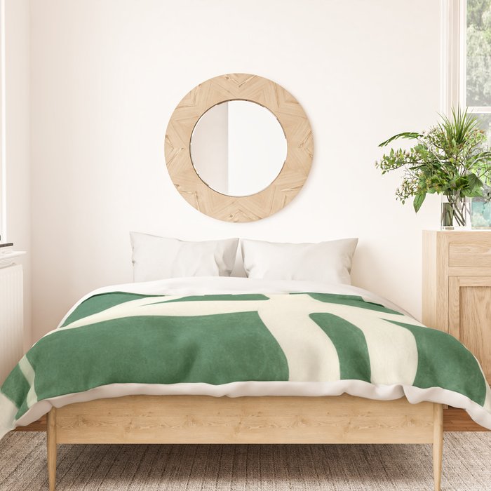Green White Movement  Duvet Cover Gallery Image 3