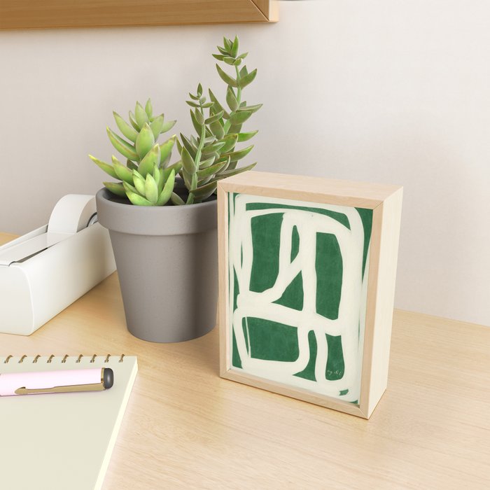 Green White Movement  Mini Art Print Gallery Image 2