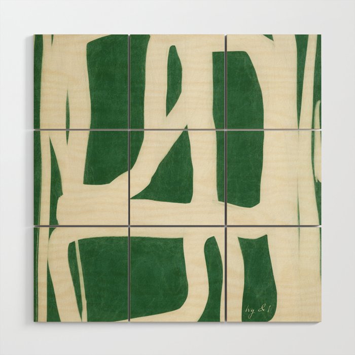 Green White Movement  Wood Wall Art Gallery Image 1