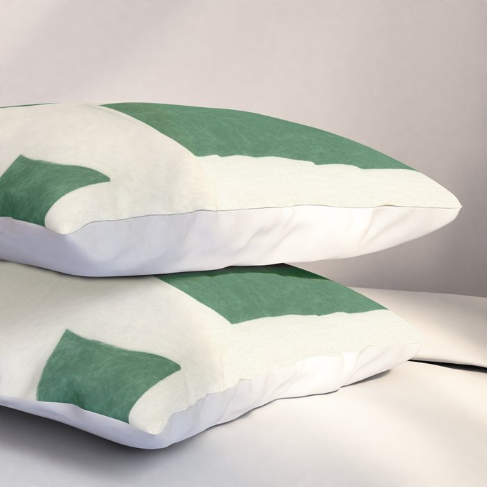 Green White Movement  Pillow Sham Gallery Image 3