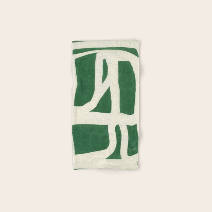 Green White Movement  Bath Towel Gallery Image 1