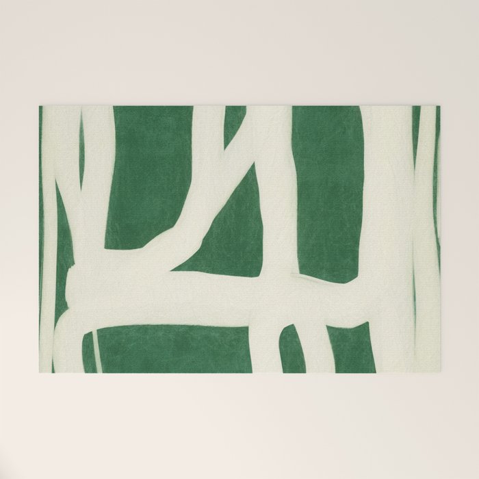 Green White Movement  Welcome Mat Gallery Image 1