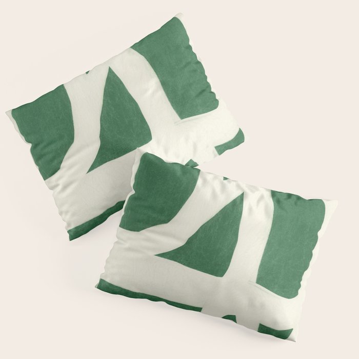 Green White Movement  Pillow Sham Gallery Image 3