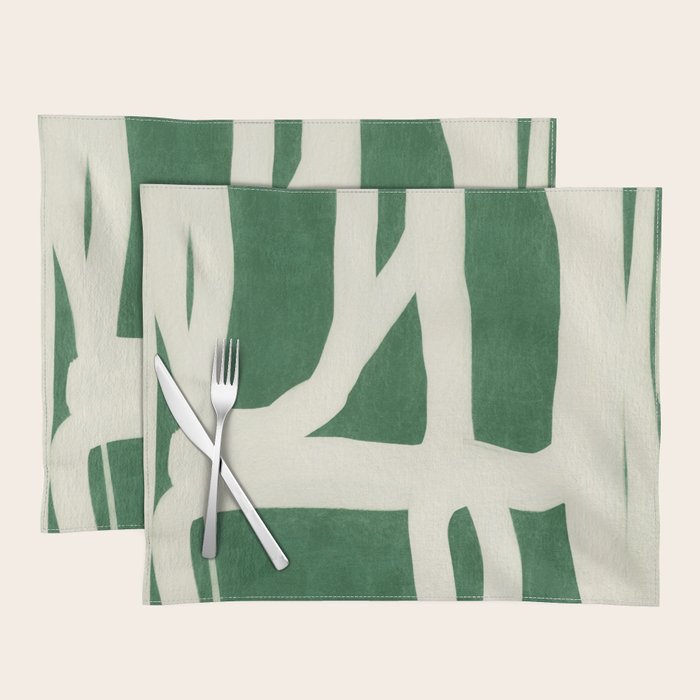 Green White Movement  Placemat Gallery Image 1