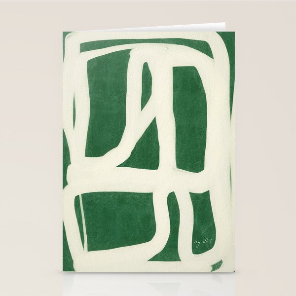 Green White Movement  Stationery Card Gallery Image 1