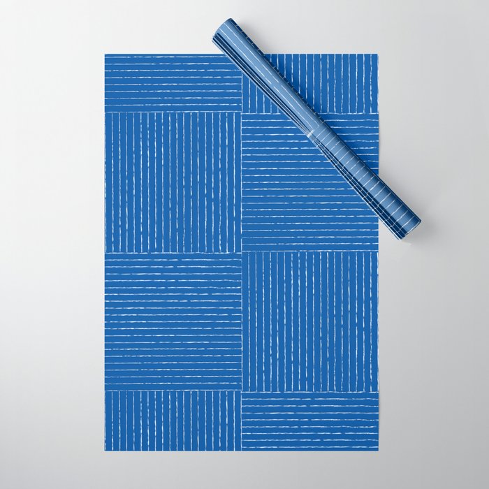 Lines III (Sapphire Blue) Wrapping Paper Gallery Image 1