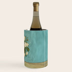 White Roses in Blue Vase Wine Chiller Gallery Image 3