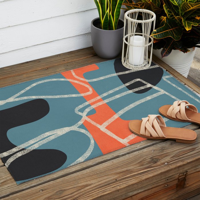 Organic Minimalist Layers 6 Outdoor Rug Gallery Image 2