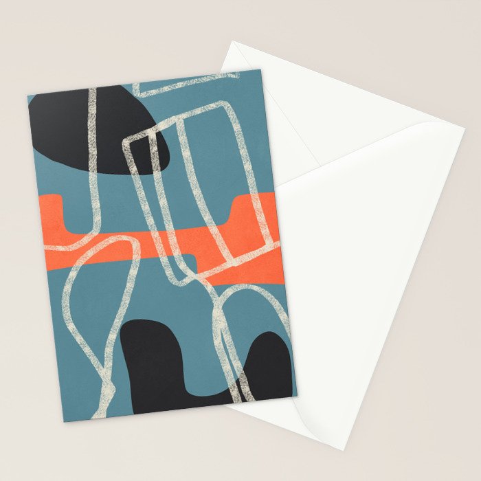 Organic Minimalist Layers 6 Stationery Card Gallery Image 2