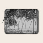 Miami Florida Palm Trees Black and White Vintage Photograph, 1915 Laptop Sleeve Gallery Image 1