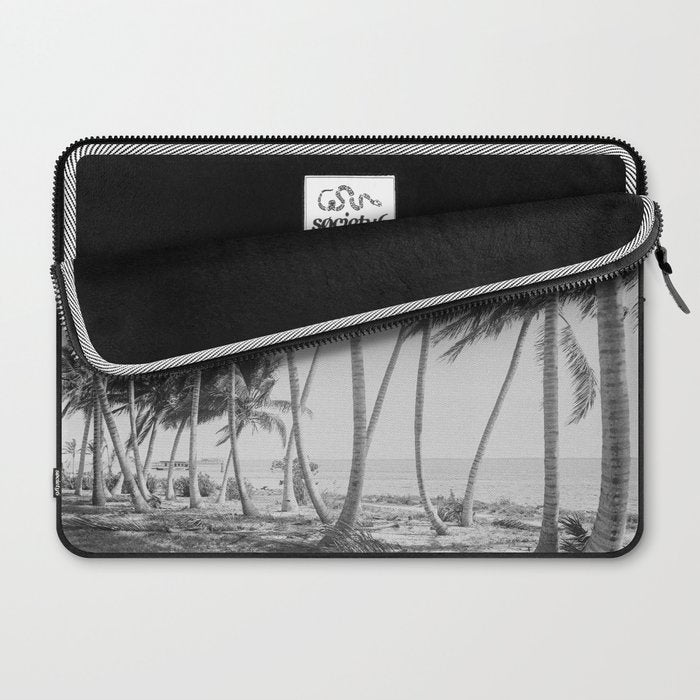 Miami Florida Palm Trees Black and White Vintage Photograph, 1915 Laptop Sleeve Gallery Image 2