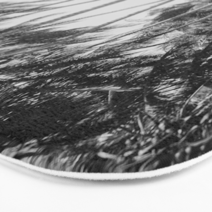Miami Florida Palm Trees Black and White Vintage Photograph, 1915 Bath Mat Gallery Image 3