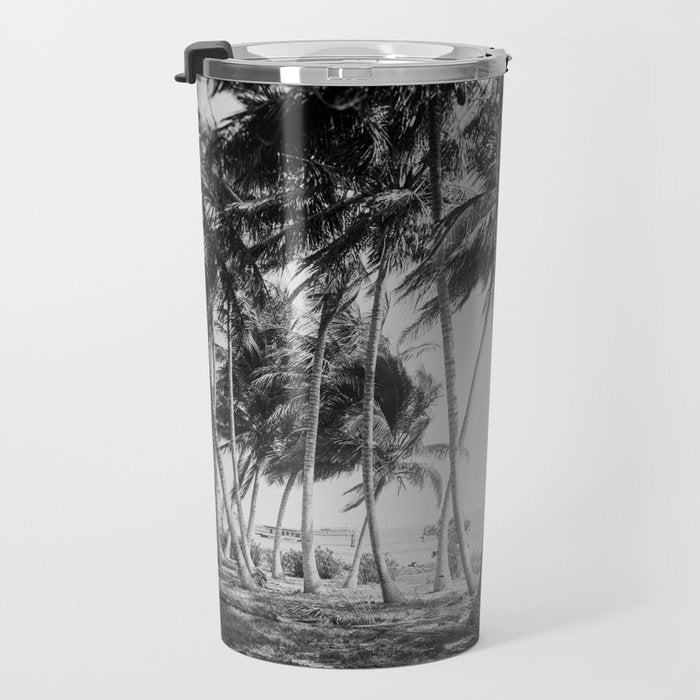 Miami Florida Palm Trees Black and White Vintage Photograph, 1915 Travel Mug Gallery Image 3