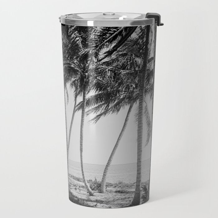 Miami Florida Palm Trees Black and White Vintage Photograph, 1915 Travel Mug Gallery Image 2