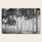 Miami Florida Palm Trees Black and White Vintage Photograph, 1915 Cutting Board Gallery Image 1