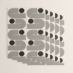 Abstraction_BLACK_LINE_DOT_POP_ART_Minimalism_004D Wrapping Paper Gallery Image 3