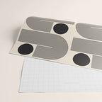 Abstraction_BLACK_LINE_DOT_POP_ART_Minimalism_004D Wrapping Paper Gallery Image 2