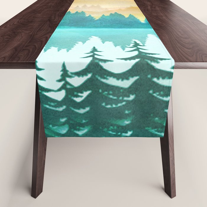 Summer Mountain Sunrise Table Runner Gallery Image 1