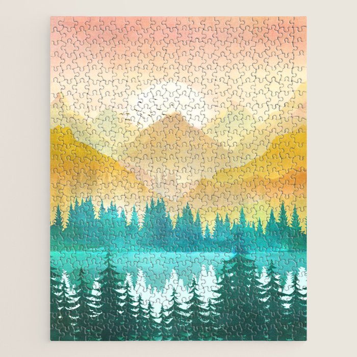 Summer Mountain Sunrise Jigsaw Puzzle Gallery Image 1