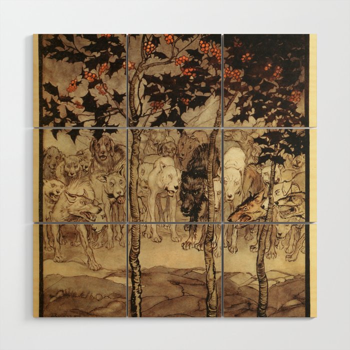 Art by Arthur Rackham for "Irish Fairy Tales," 1920 Wood Wall Art Gallery Image 1