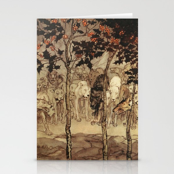 Art by Arthur Rackham for "Irish Fairy Tales," 1920 Stationery Card Gallery Image 2