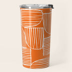 Mid-Century Modern 1950's Orange Juice Mimosa Colored Abstract Travel Mug Gallery Image 2