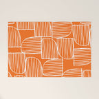 Mid-Century Modern 1950's Orange Juice Mimosa Colored Abstract Welcome Mat Gallery Image 1
