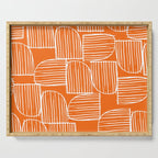 Mid-Century Modern 1950's Orange Juice Mimosa Colored Abstract Serving Tray Gallery Image 1