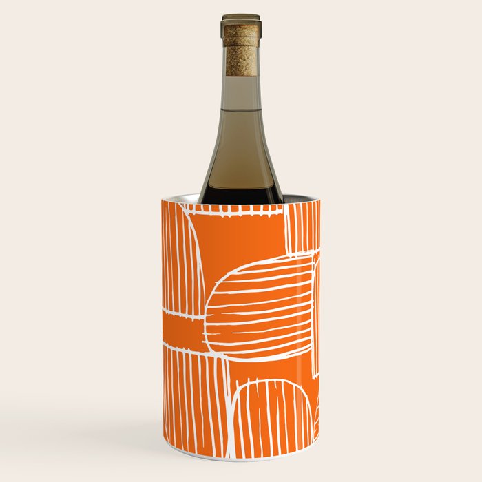 Mid-Century Modern 1950's Orange Juice Mimosa Colored Abstract Wine Chiller Gallery Image 2
