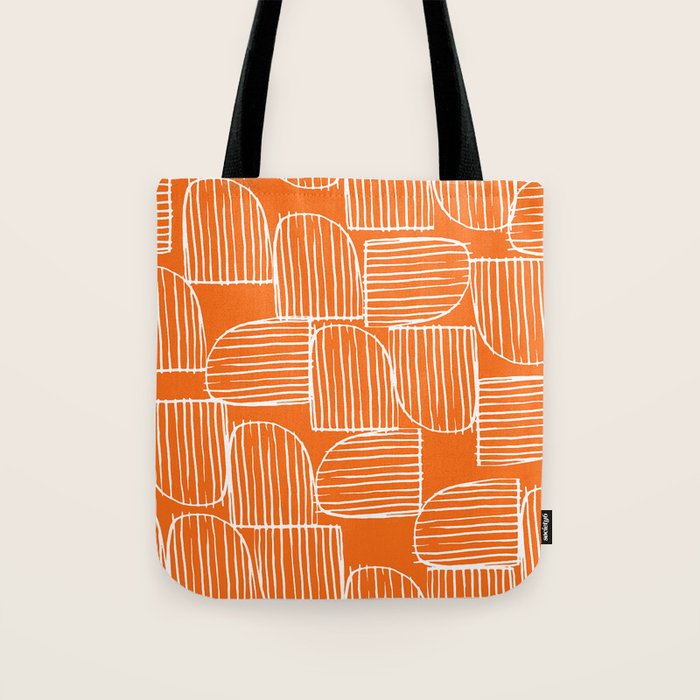 Mid-Century Modern 1950's Orange Juice Mimosa Colored Abstract Tote Bag Gallery Image 1