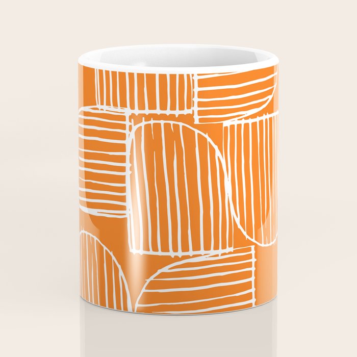 Mid-Century Modern 1950's Orange Juice Mimosa Colored Abstract Coffee Mug Gallery Image 4