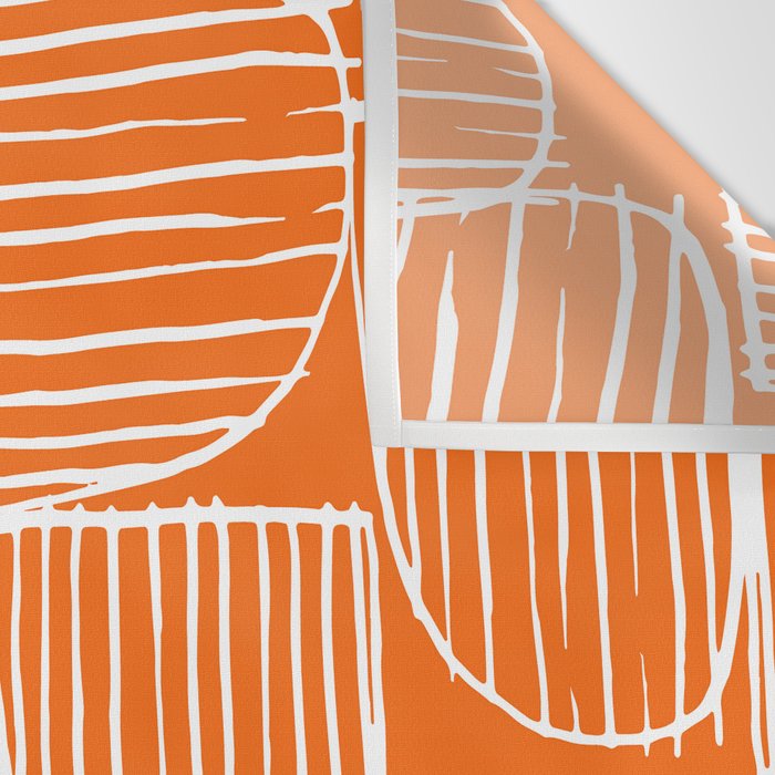 Mid-Century Modern 1950's Orange Juice Mimosa Colored Abstract Wall Tapestry Gallery Image 3