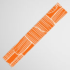 Mid-Century Modern 1950's Orange Juice Mimosa Colored Abstract Table Runner Gallery Image 3