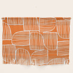 Mid-Century Modern 1950's Orange Juice Mimosa Colored Abstract Wall Hanging Gallery Image 1