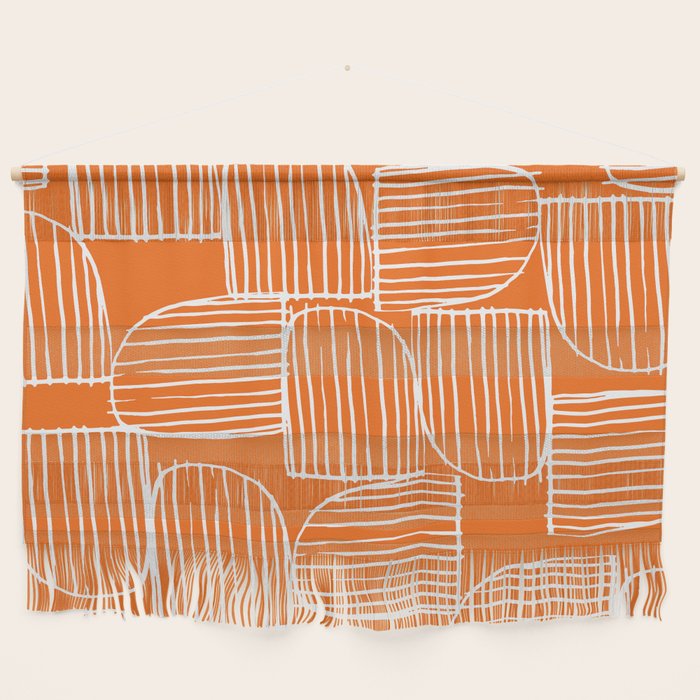 Mid-Century Modern 1950's Orange Juice Mimosa Colored Abstract Wall Hanging Gallery Image 1